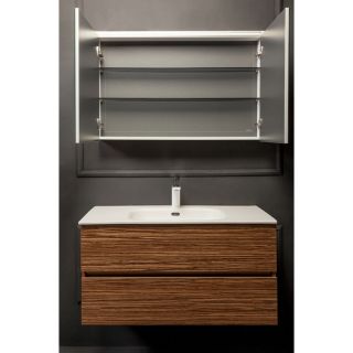 Зеркальный шкаф Armadi Art Vallessi 100см зебрано 546-Z